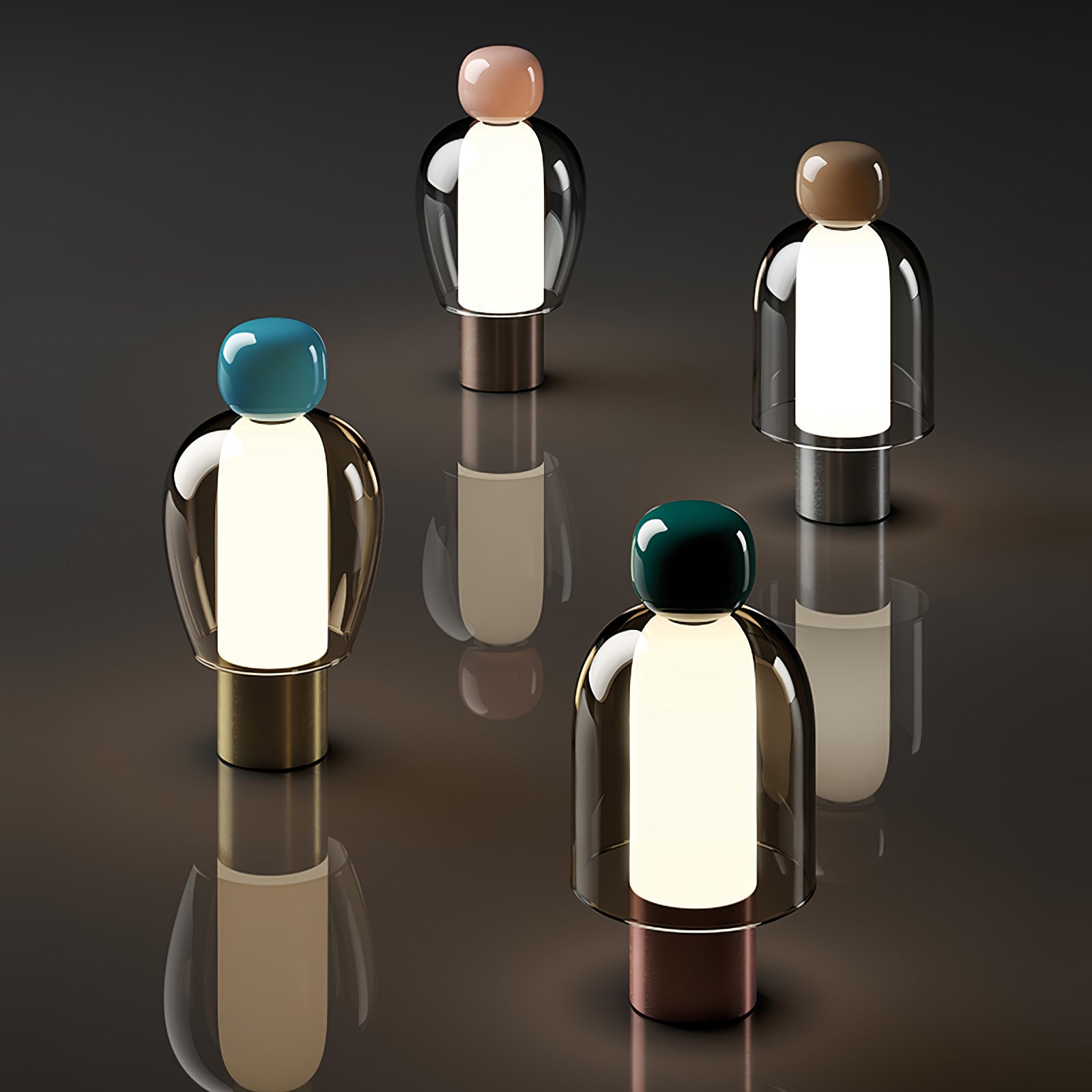 Nara Glass Artistic Table Lamp-Neutral Decor