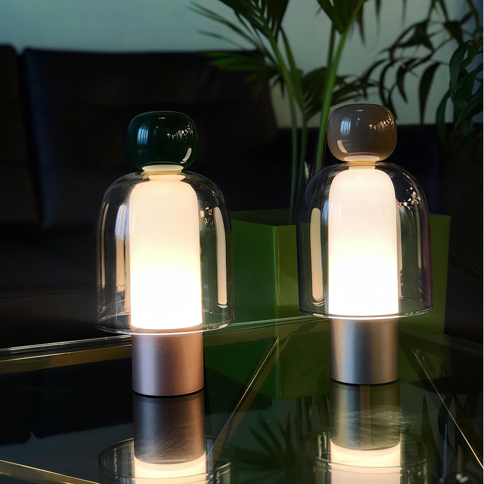 Nara Glass Artistic Table Lamp-Neutral Decor