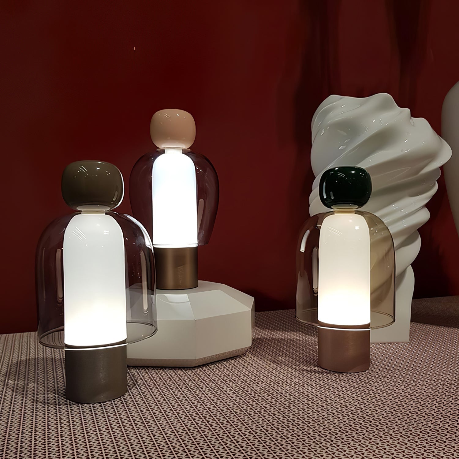 Nara Glass Artistic Table Lamp-Neutral Decor