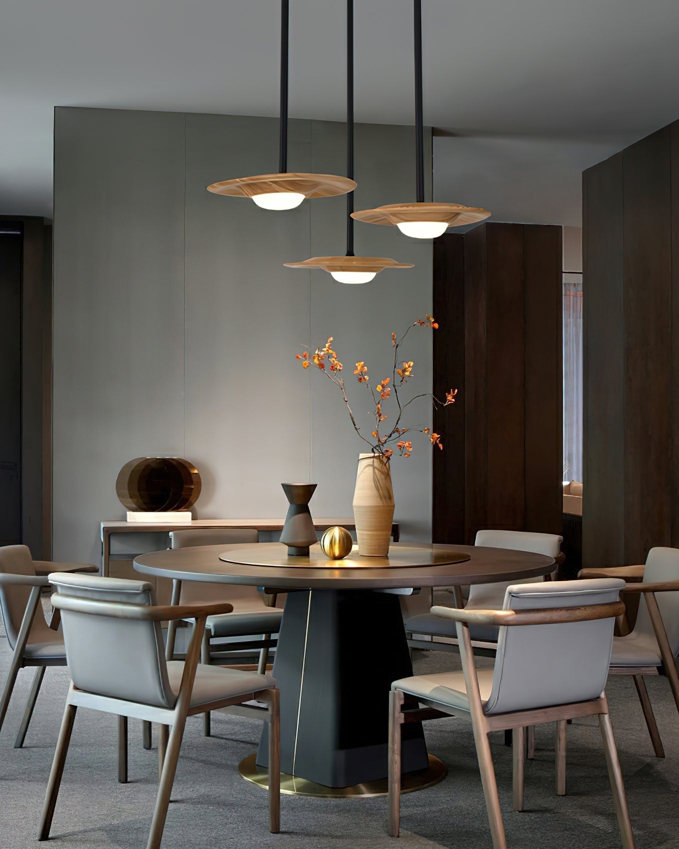 Cesilis Wood Pendant Light-Neutral Decor