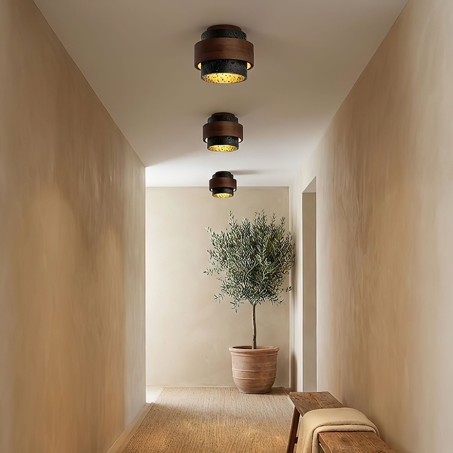 Ebony Ceiling Light-Neutral Decor