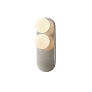 Eccolo Wall Lamp in silver finish against a plain background.