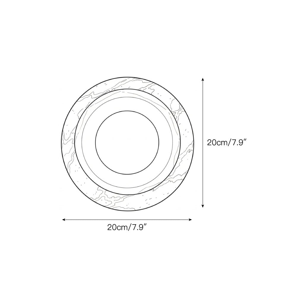 Front view of the Eclipse Marble Wall Sconce in a white finish.
