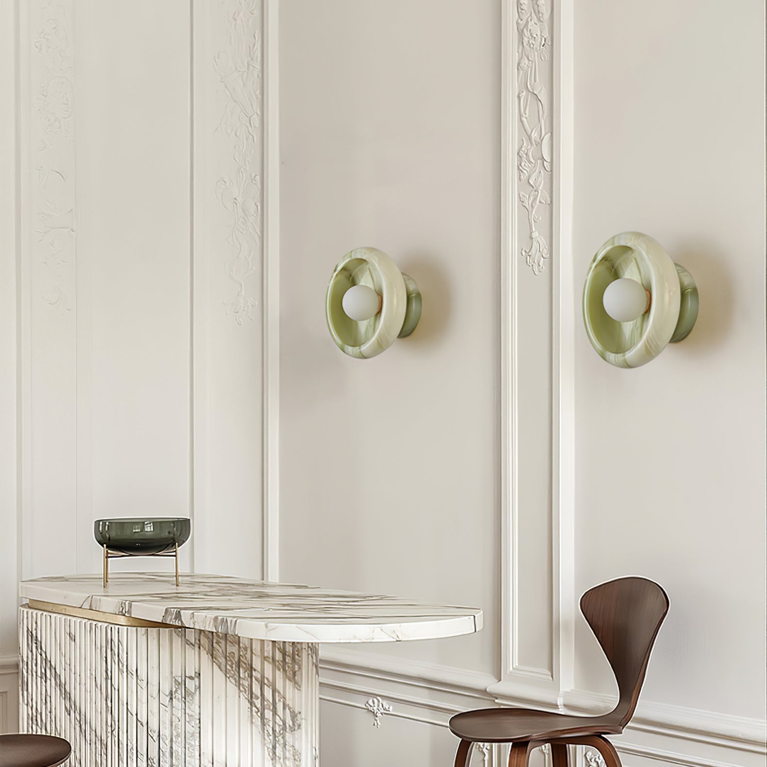 Molt Nordic Art Jade Marble Sconce Wall lamp-Neutral Decor