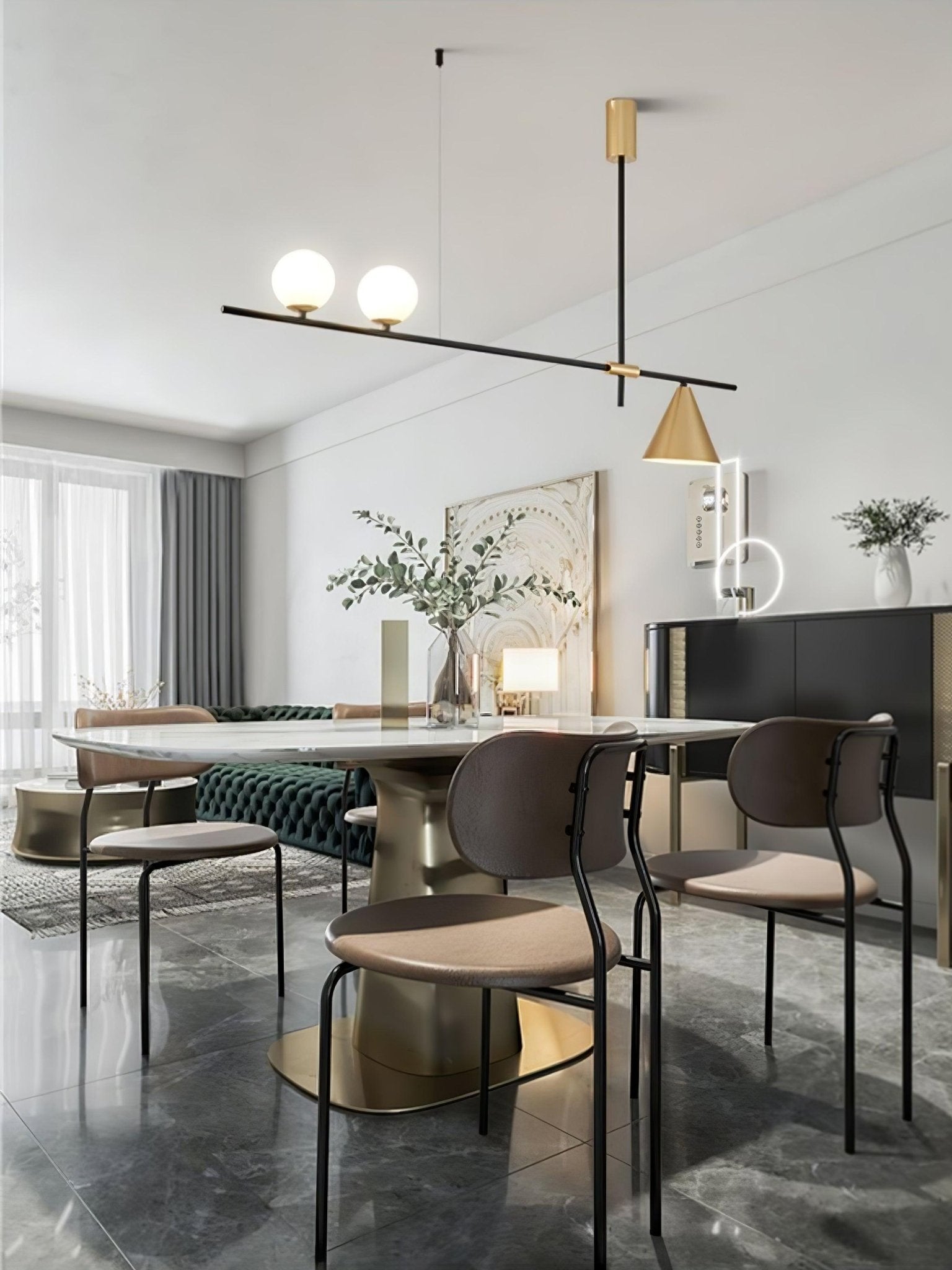 Tahls Contemporary Suspension Light-Neutral Decor