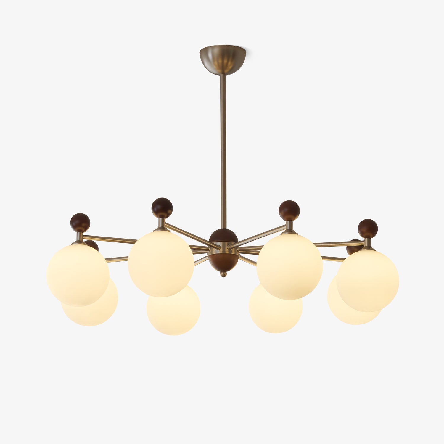 Cimirora Traditional Elegance Wood Glass Chandelier-Neutral Decor