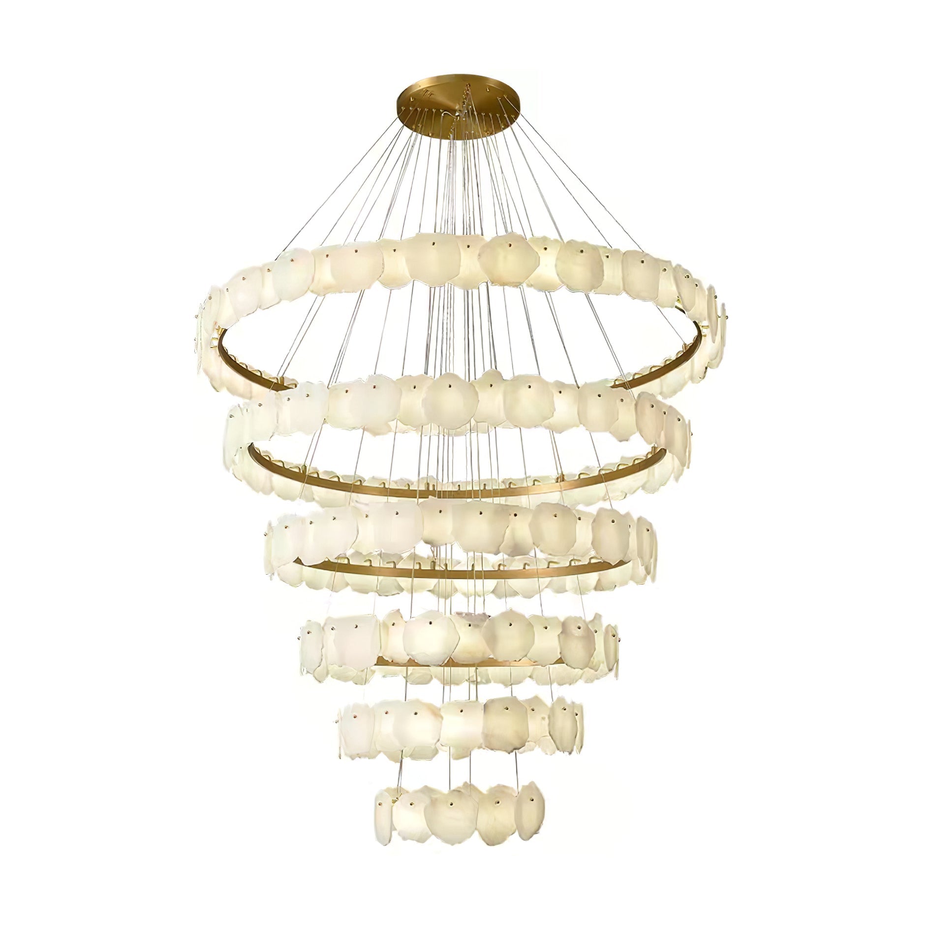 Selene Luxury Alabaster Chandelier-Neutral Decor
