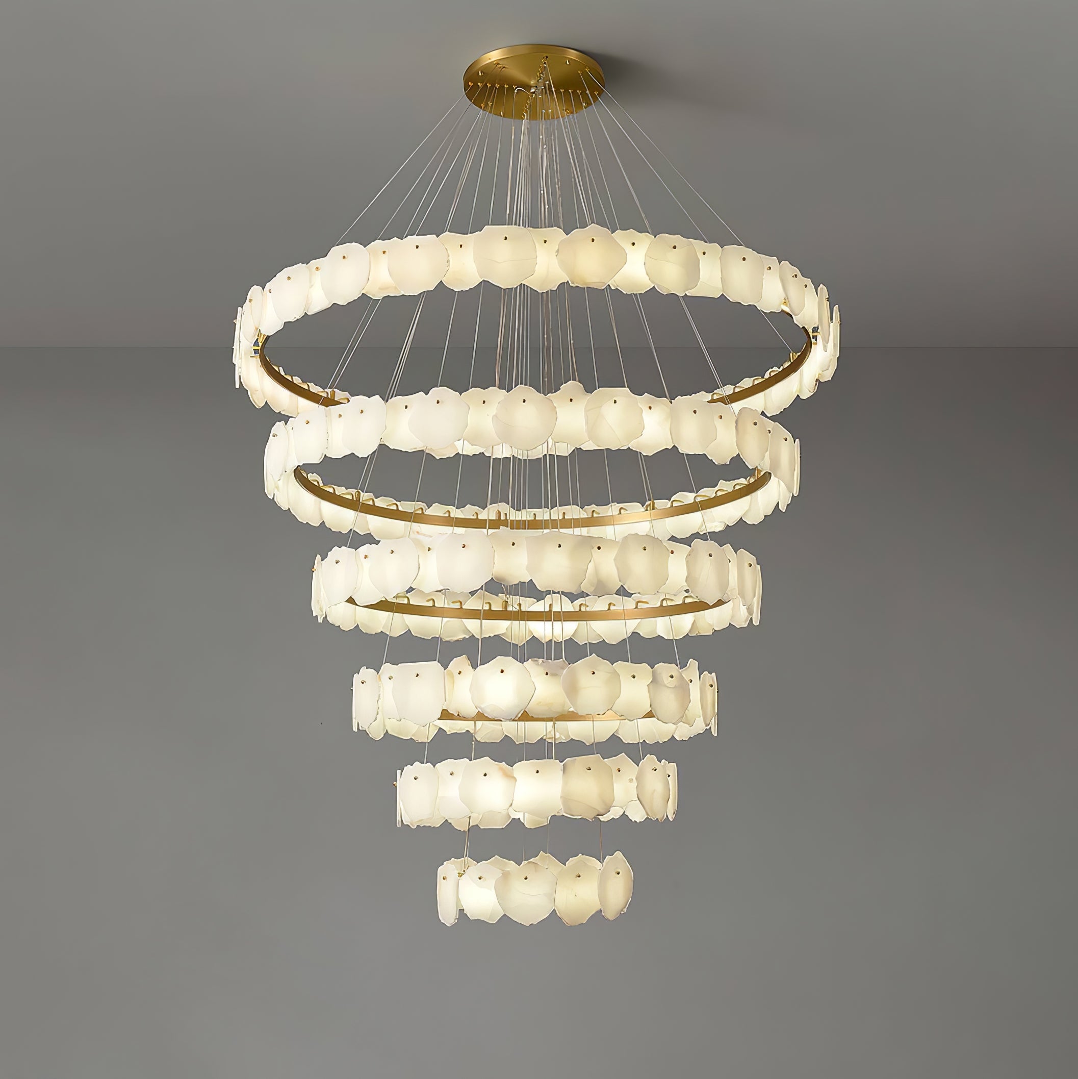 Selene Luxury Alabaster Chandelier-Neutral Decor