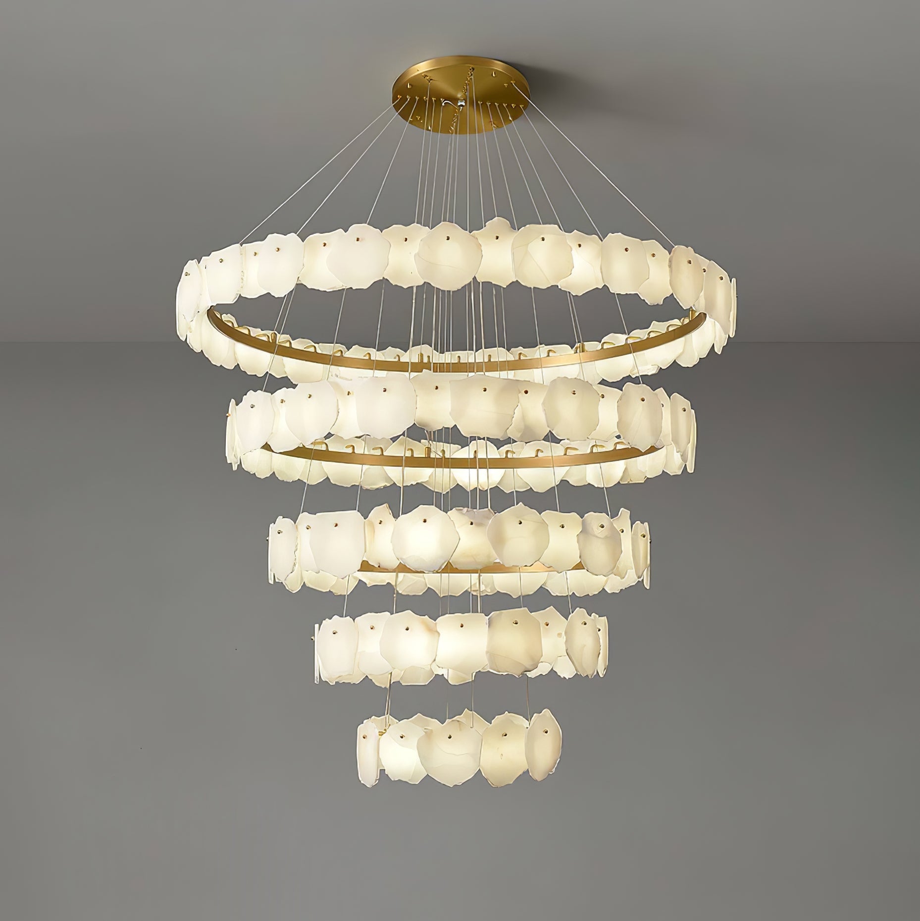 Selene Luxury Alabaster Chandelier-Neutral Decor