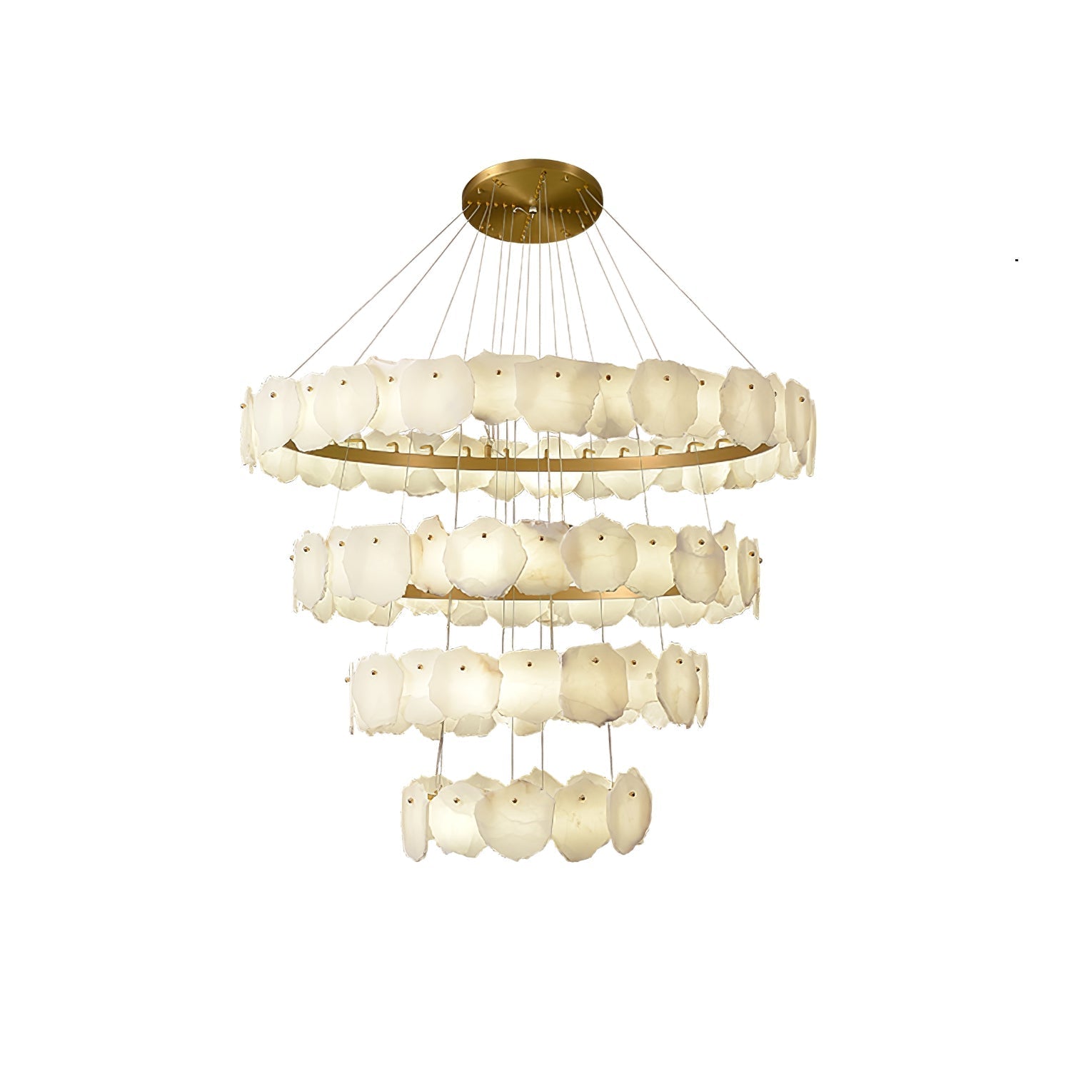 Selene Luxury Alabaster Chandelier-Neutral Decor