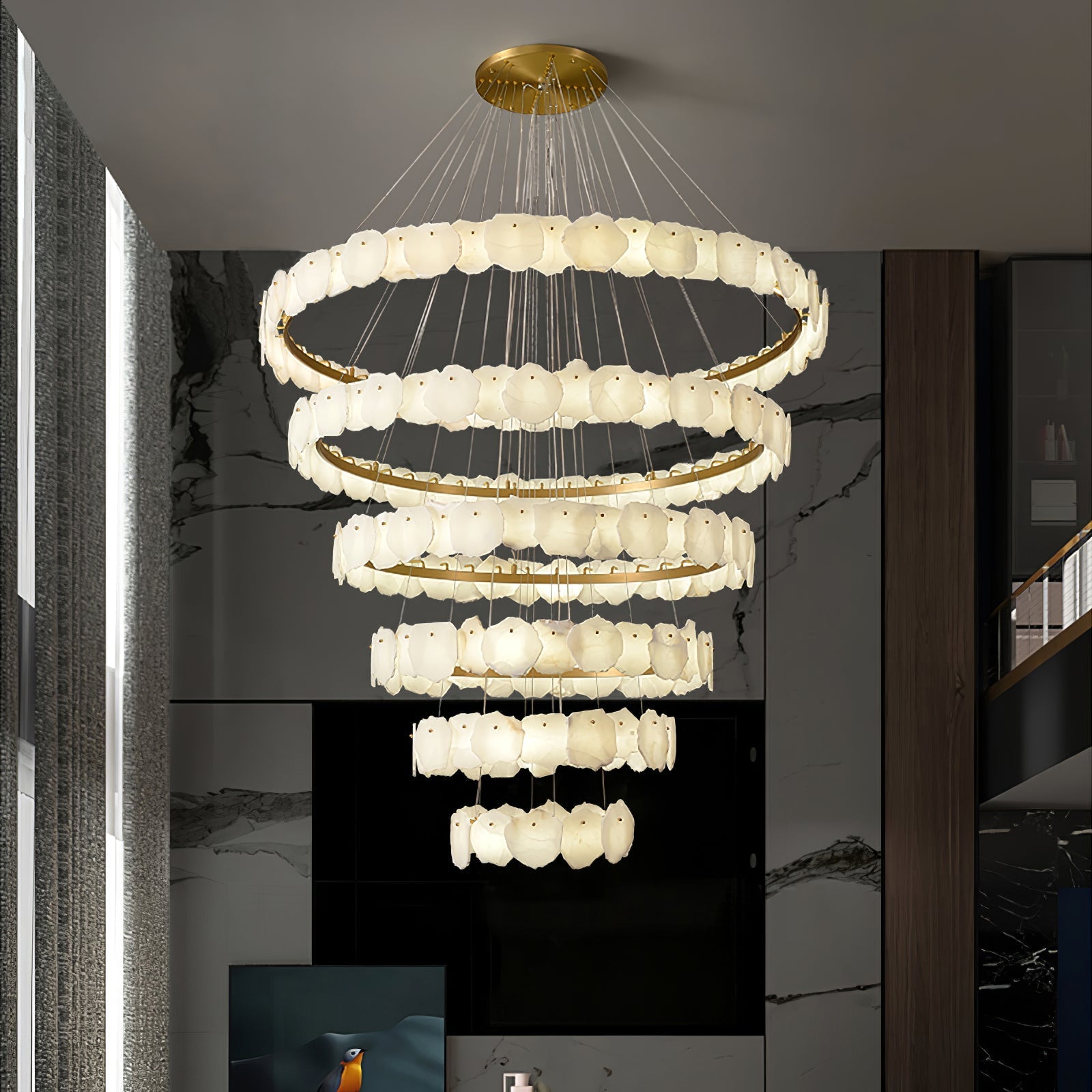 Selene Luxury Alabaster Chandelier-Neutral Decor