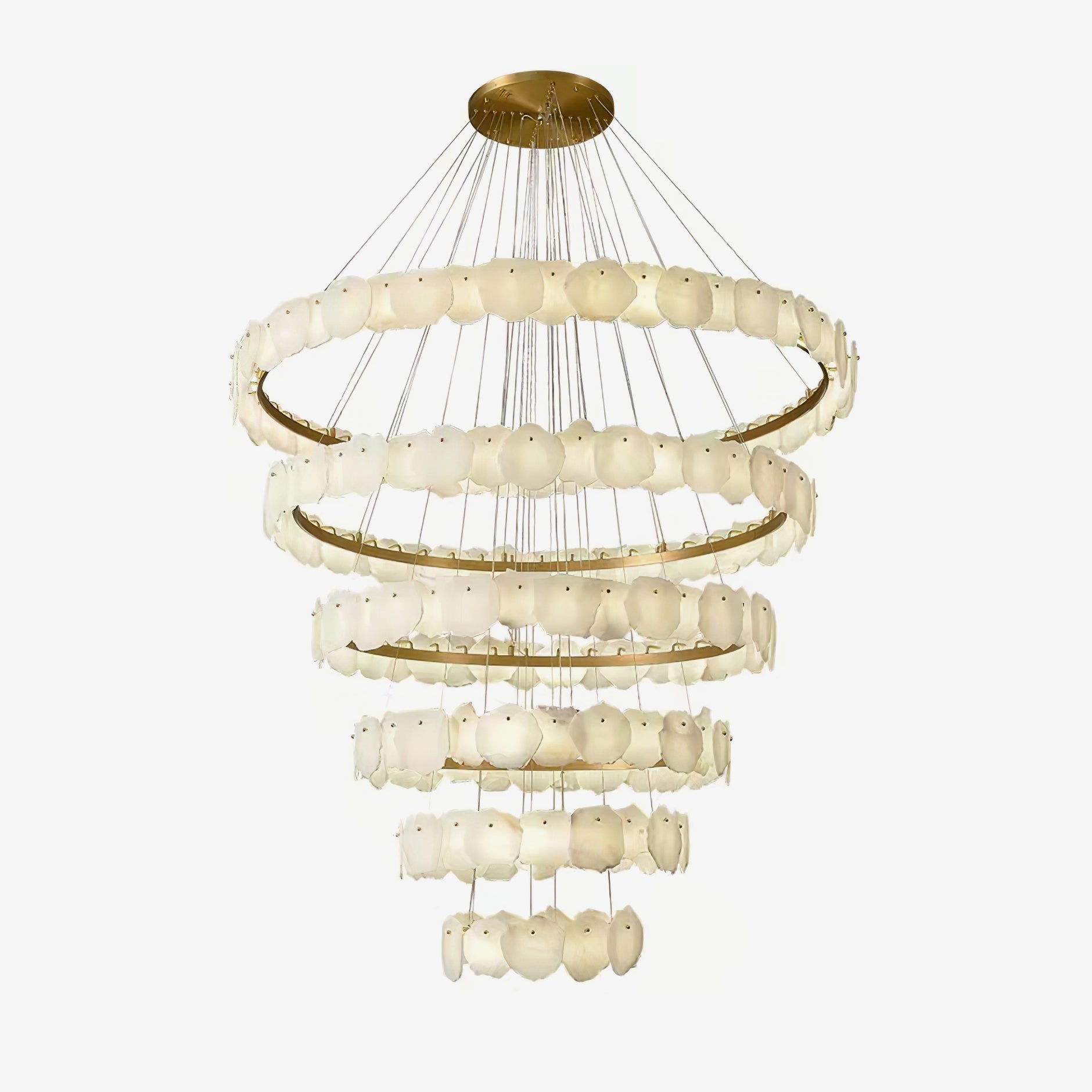 Selene Luxury Alabaster Chandelier-Neutral Decor