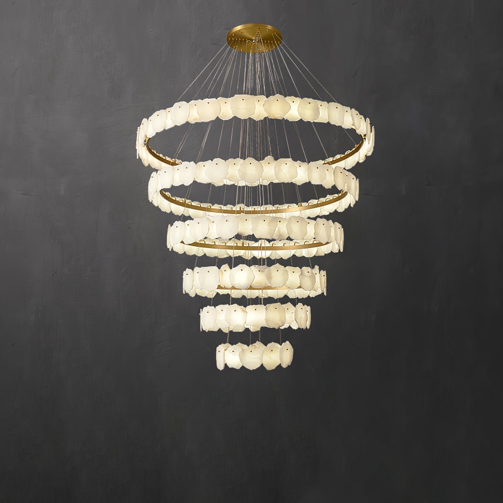 Selene Luxury Alabaster Chandelier-Neutral Decor