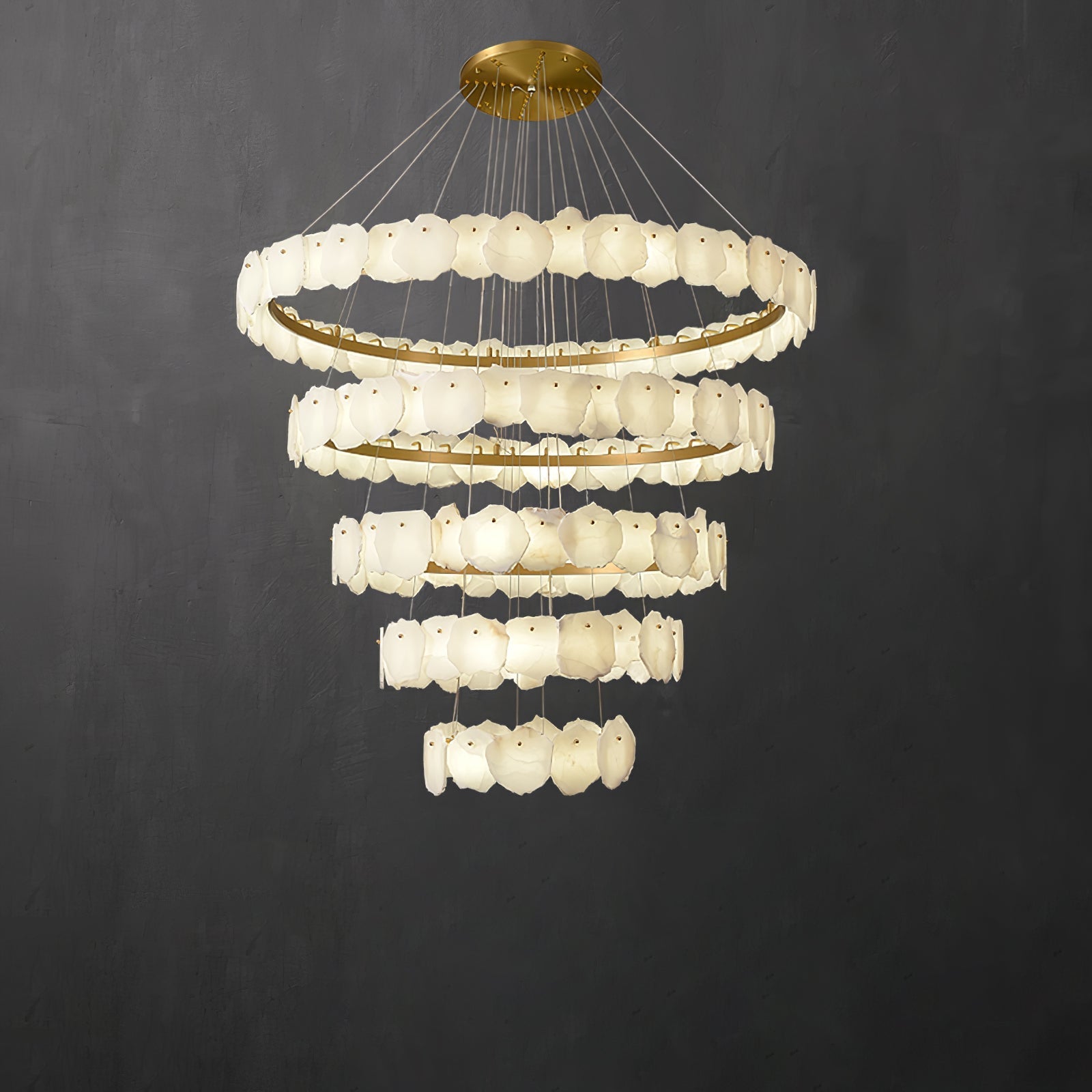 Selene Luxury Alabaster Chandelier-Neutral Decor
