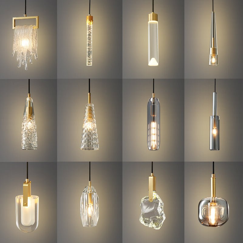 Lustra Pendant Lamp Clear Shade Crystal-Neutral Decor