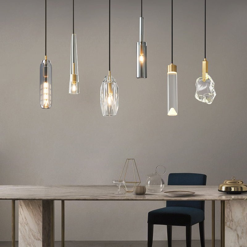 Lustra Pendant Lamp Clear Shade Crystal-Neutral Decor
