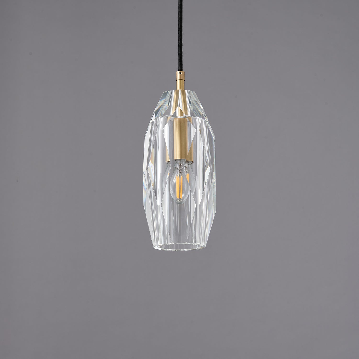 Lustra Pendant Lamp Clear Shade Crystal-Neutral Decor