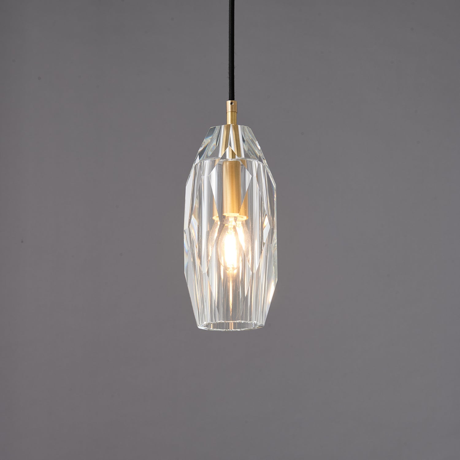 Lustra Pendant Lamp Clear Shade Crystal-Neutral Decor