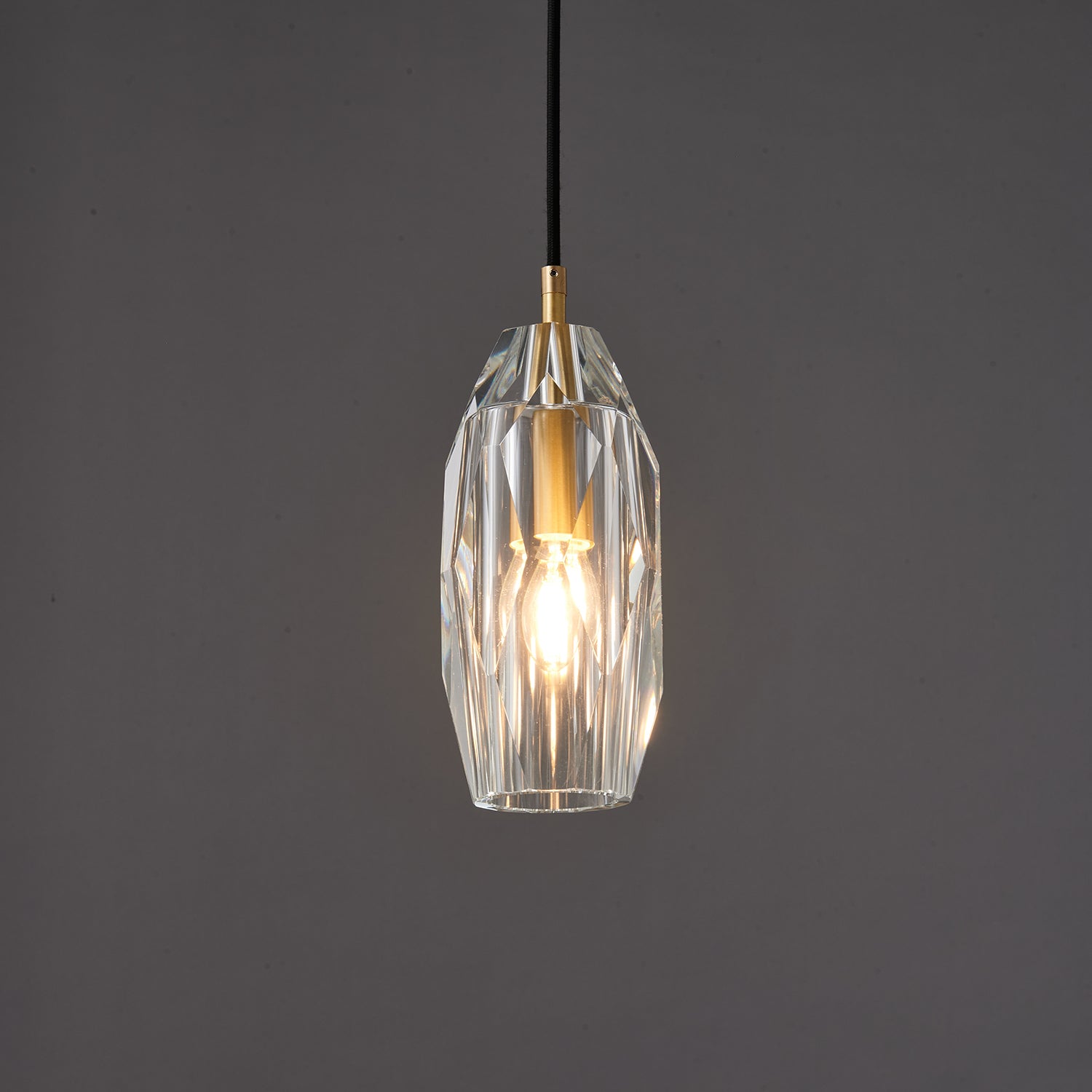 Lustra Pendant Lamp Clear Shade Crystal-Neutral Decor