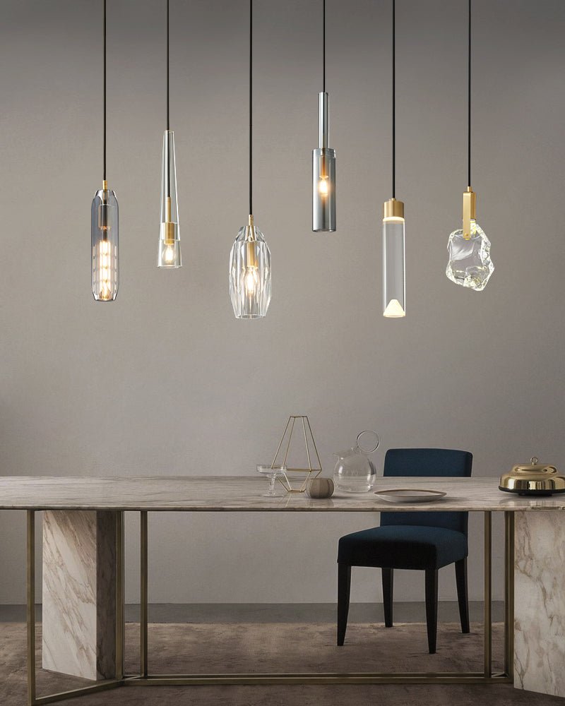 Lustra Pendant Lamp Clear Shade Crystal-Neutral Decor