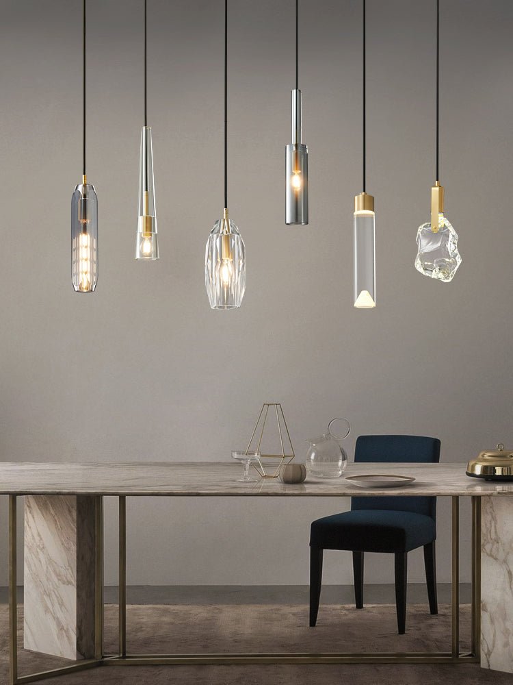 Lustra Pendant Lamp Clear Shade Crystal-Neutral Decor