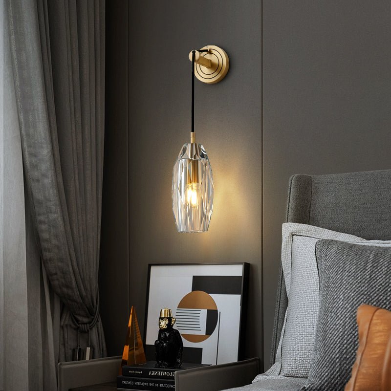 Zodorila Modern Minimalist Series Crystal Wall Lamp-Neutral Decor