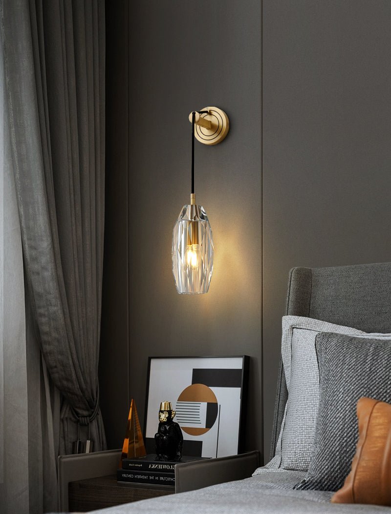 Zodorila Modern Minimalist Series Crystal Wall Lamp-Neutral Decor