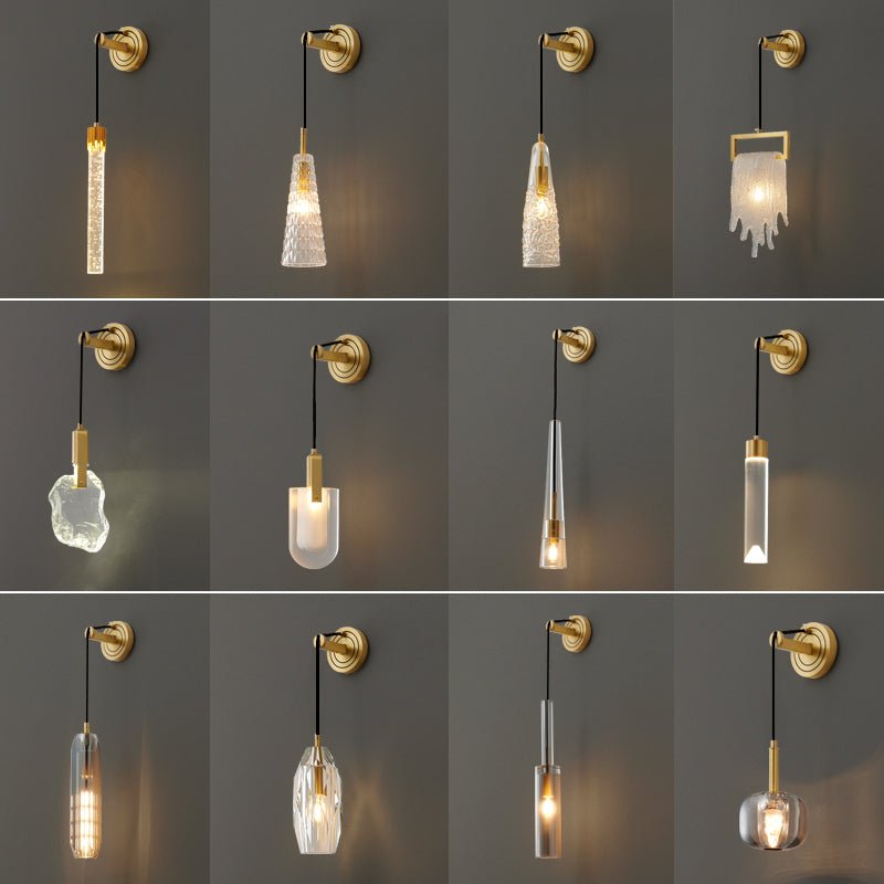 Zodorila Modern Minimalist Series Crystal Wall Lamp-Neutral Decor