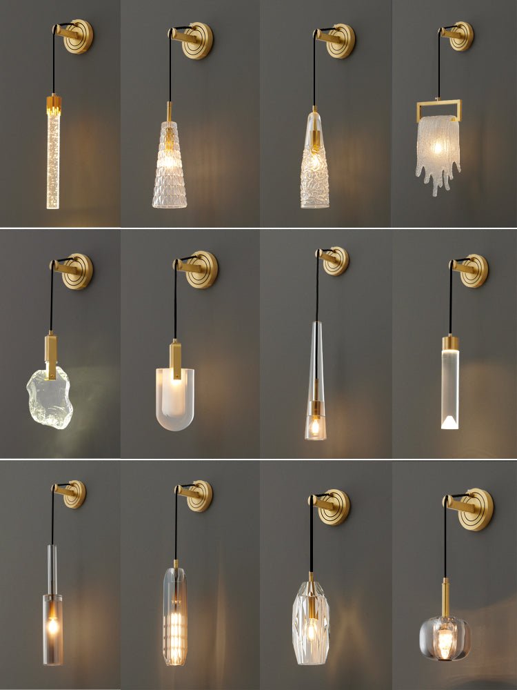 Zodorila Modern Minimalist Series Crystal Wall Lamp-Neutral Decor