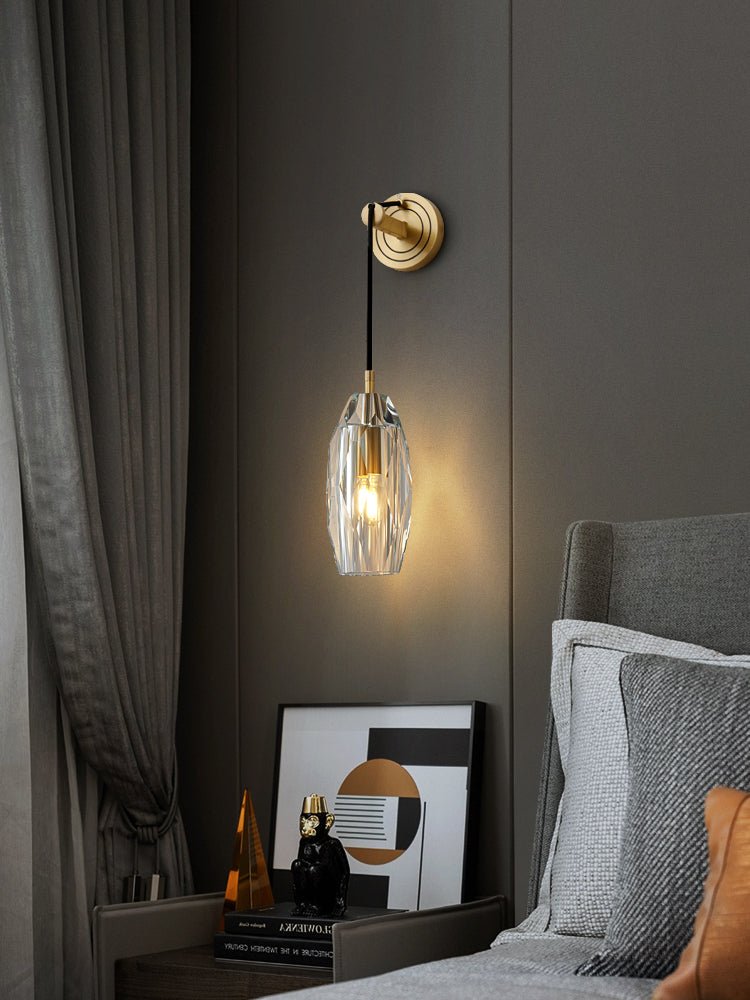 Zodorila Modern Minimalist Series Crystal Wall Lamp-Neutral Decor