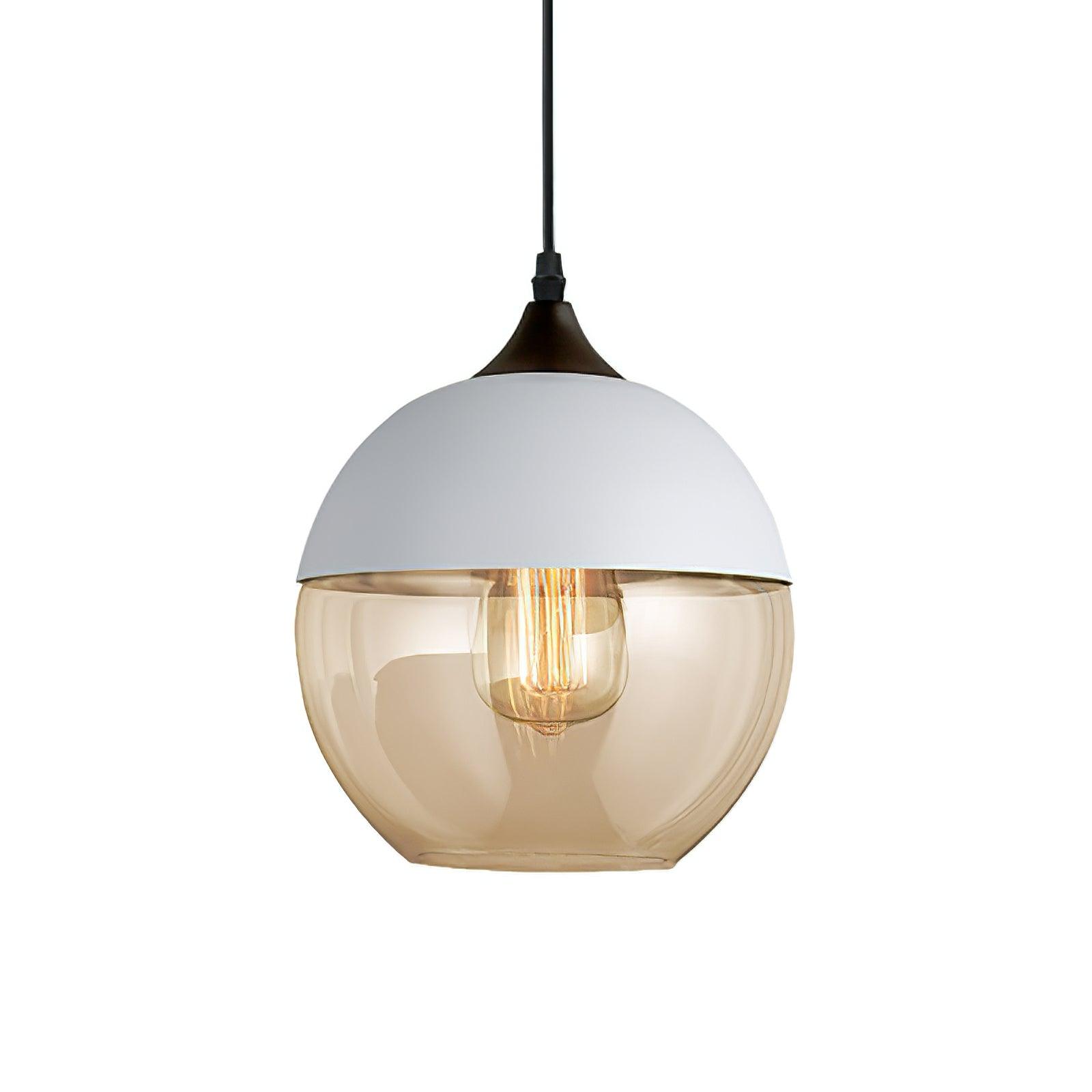 Aura Industrial Glass Pendant Lamp-Neutral Decor
