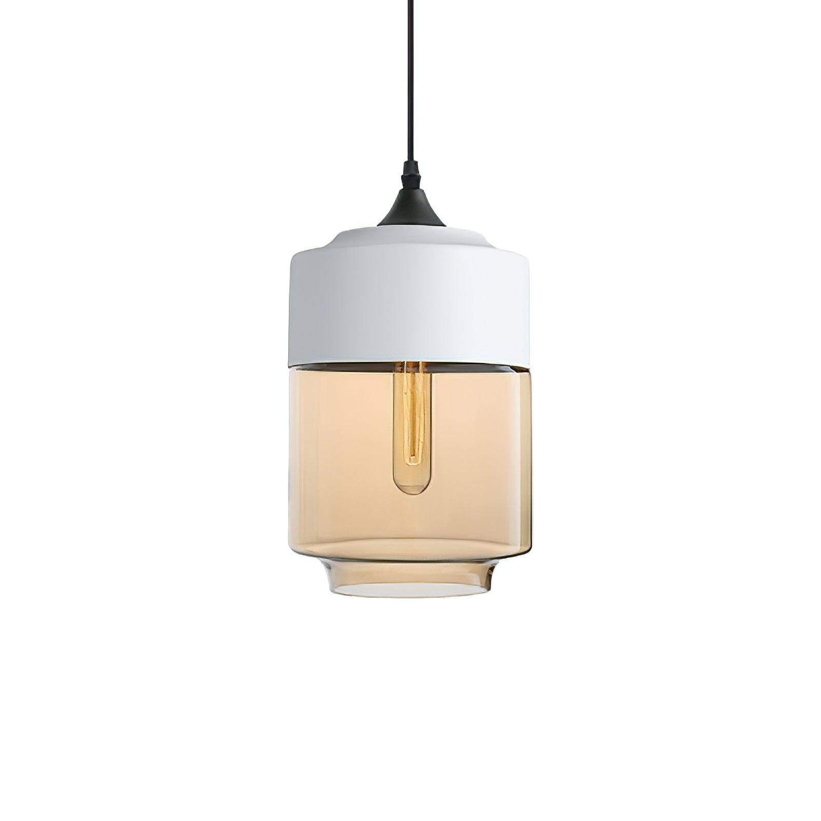 Aura Industrial Glass Pendant Lamp-Neutral Decor