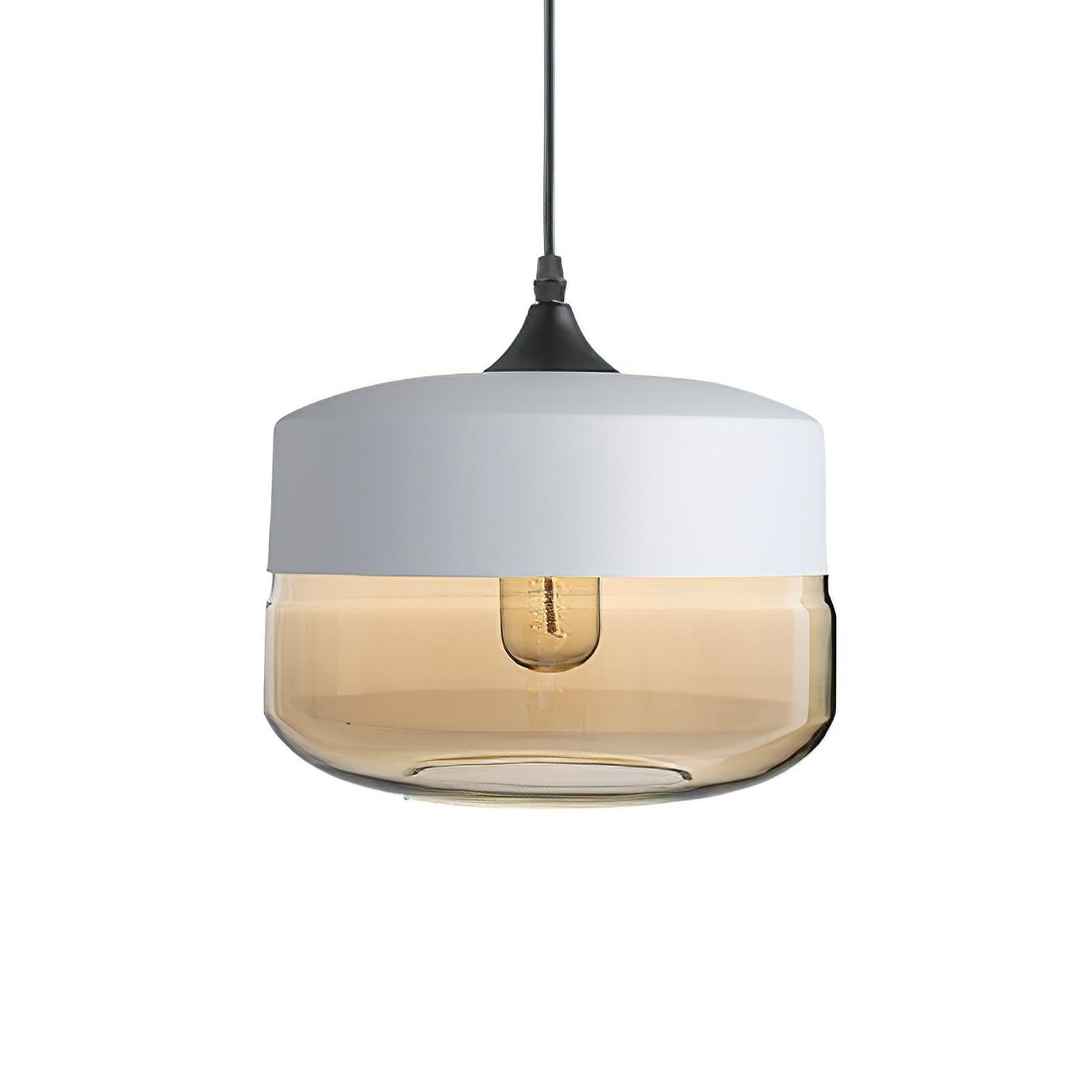 Aura Industrial Glass Pendant Lamp-Neutral Decor
