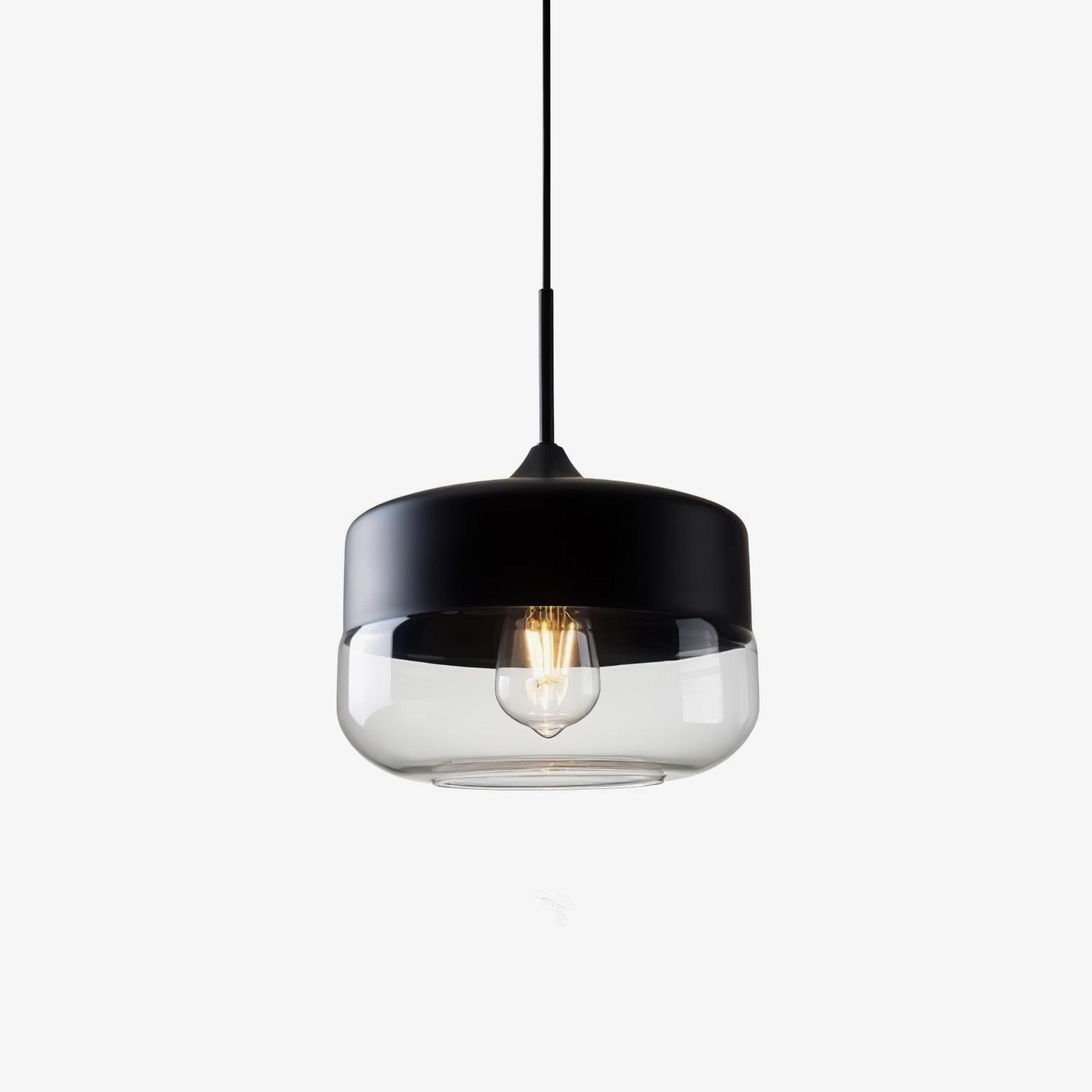 Aura Industrial Glass Pendant Lamp-Neutral Decor