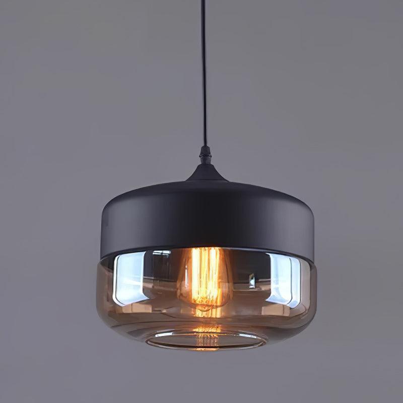 Aura Industrial Glass Pendant Lamp-Neutral Decor