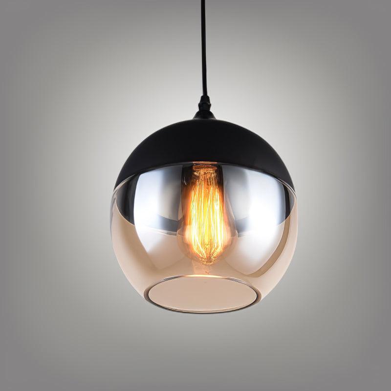 Aura Industrial Glass Pendant Lamp-Neutral Decor