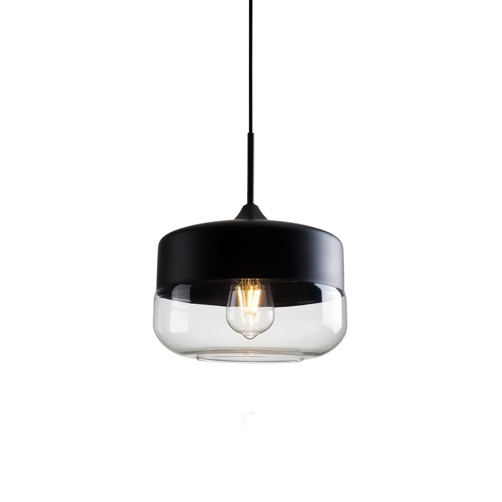 Aura Industrial Glass Pendant Lamp-Neutral Decor
