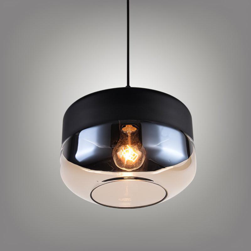 Aura Industrial Glass Pendant Lamp-Neutral Decor