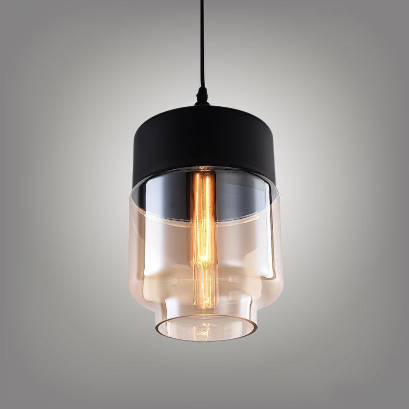 Aura Industrial Glass Pendant Lamp-Neutral Decor