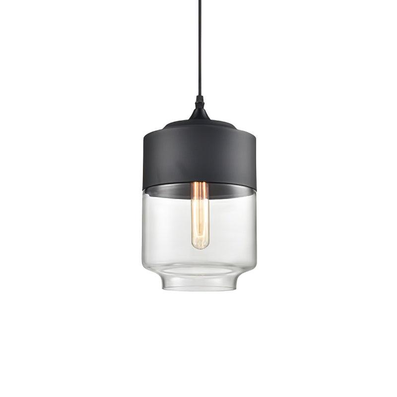 Aura Industrial Glass Pendant Lamp-Neutral Decor