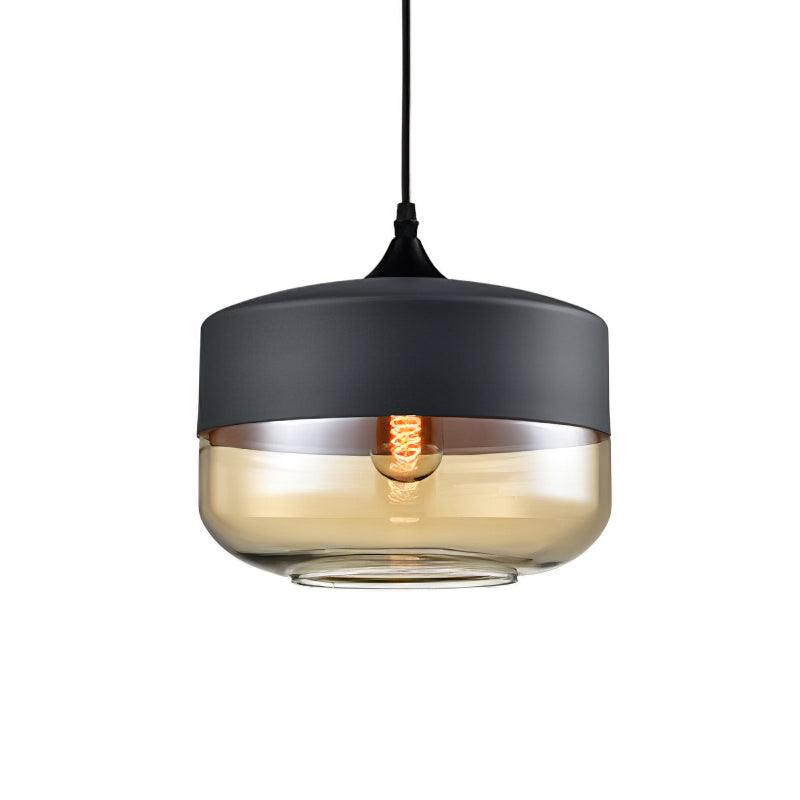 Aura Industrial Glass Pendant Lamp-Neutral Decor