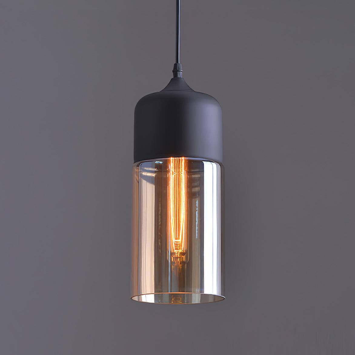 Aura Industrial Glass Pendant Lamp-Neutral Decor