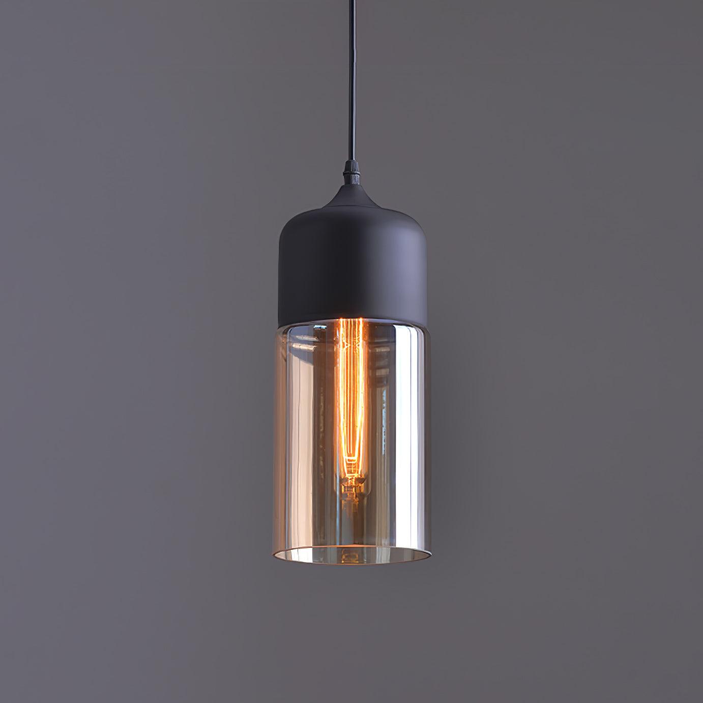 Aura Industrial Glass Pendant Lamp-Neutral Decor