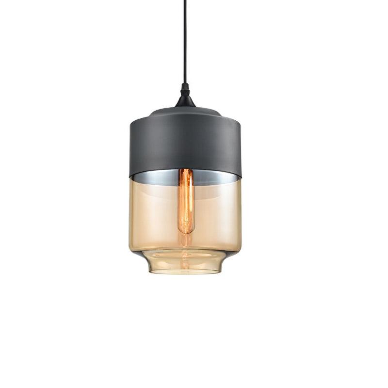 Aura Industrial Glass Pendant Lamp-Neutral Decor