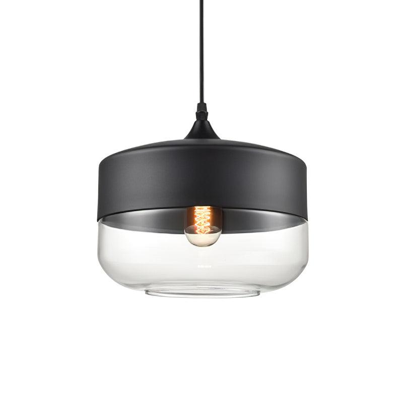 Aura Industrial Glass Pendant Lamp-Neutral Decor
