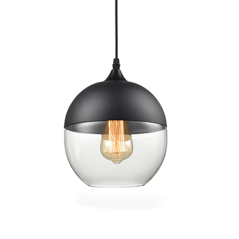 Aura Industrial Glass Pendant Lamp-Neutral Decor