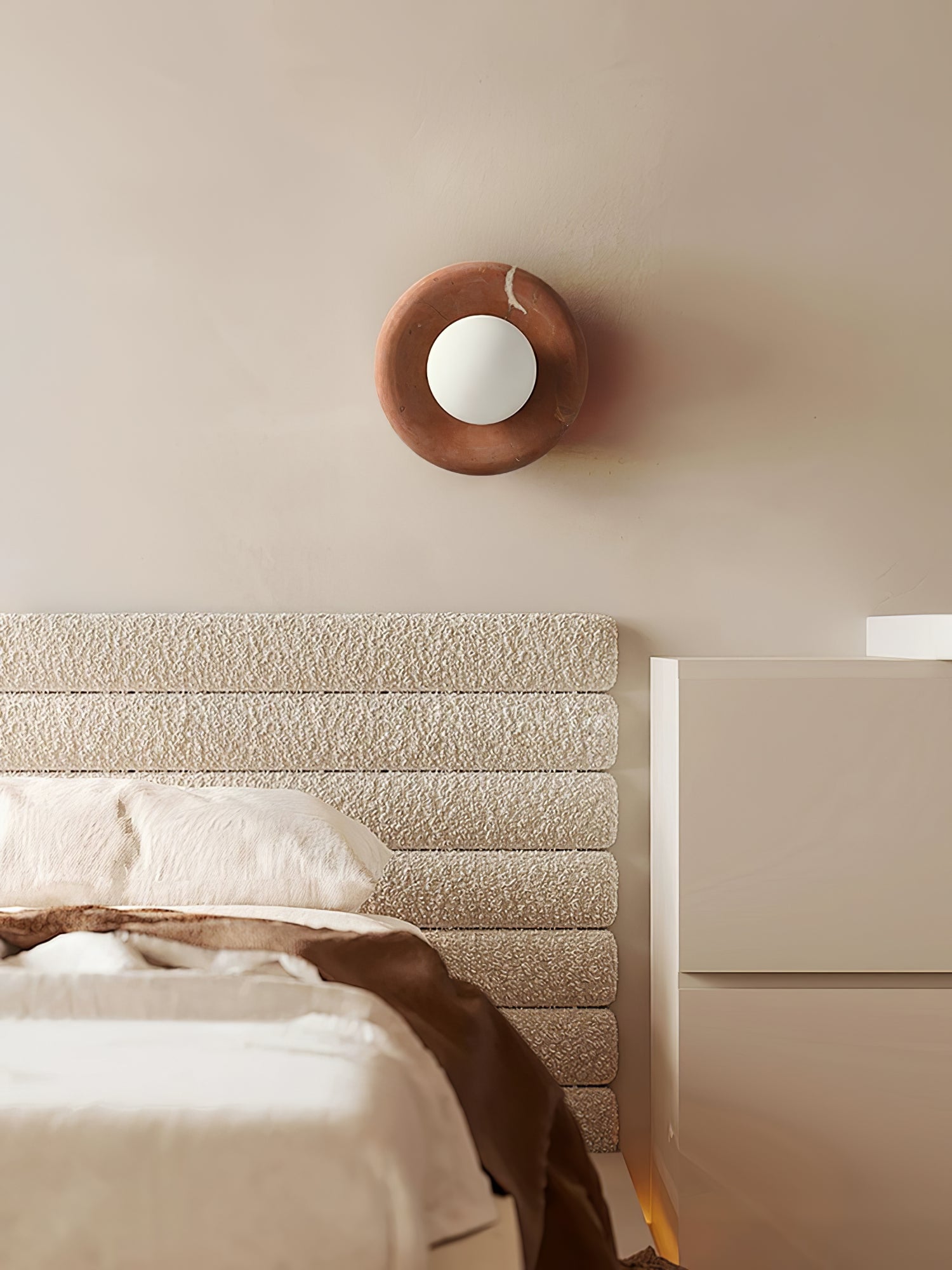 Amber Vintage Marble Wall Light-Neutral Decor
