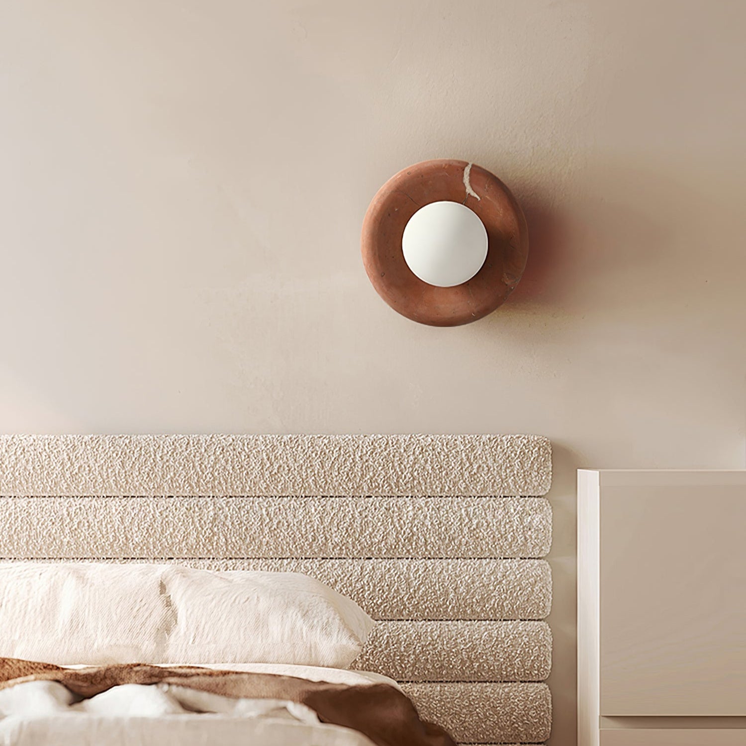 Amber Vintage Marble Wall Light-Neutral Decor