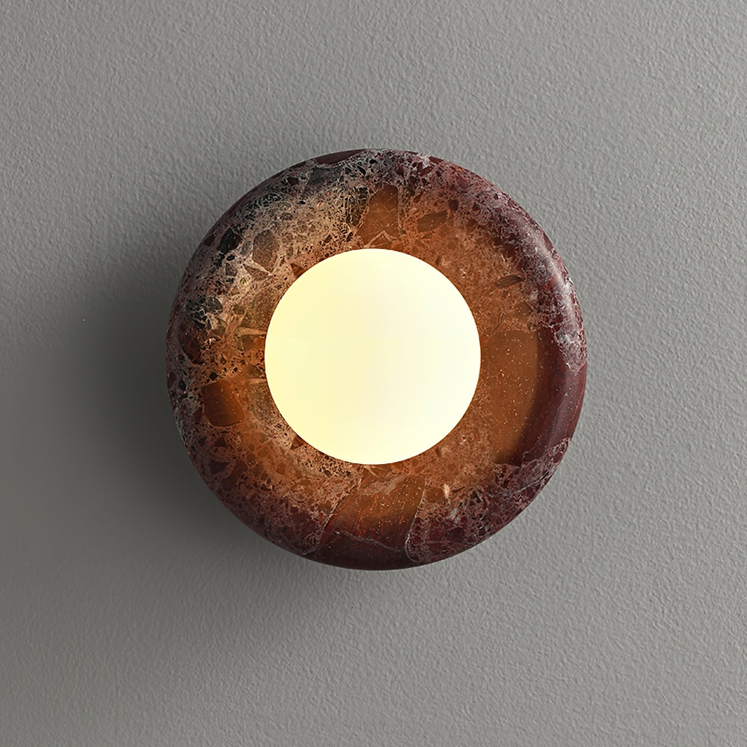 Amber Vintage Marble Wall Light-Neutral Decor