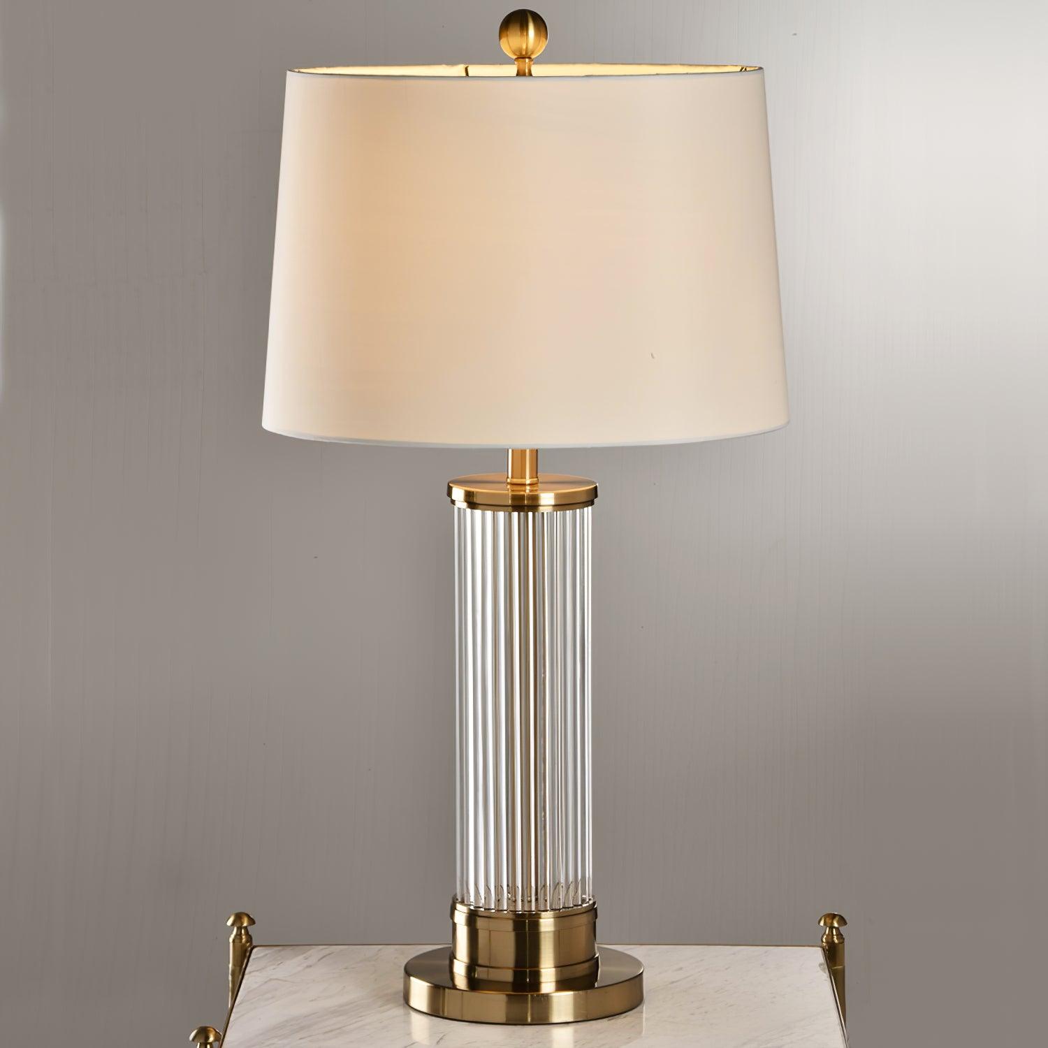 Leloz Fabric Table Lamp-Neutral Decor